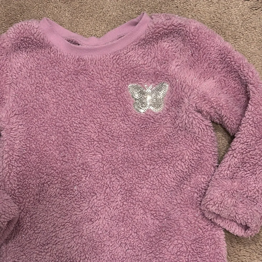 Sparkle fleece purple with silver flecks 🦋